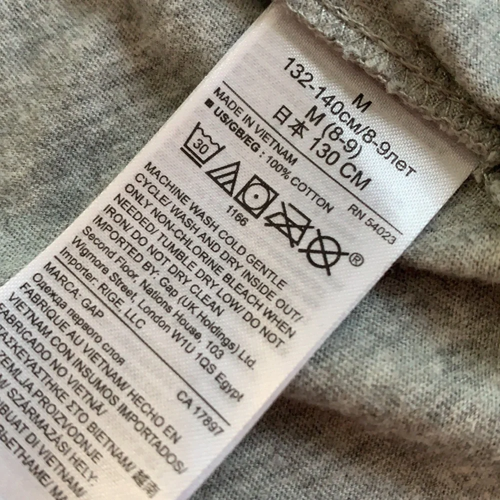 Gap Girls 8 Sequin Ghost Gray Swing Top EUC 👻